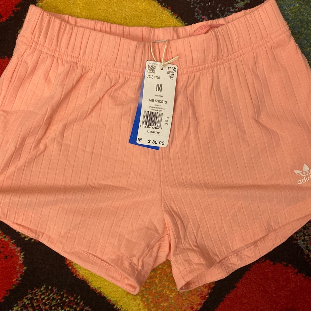 Adidas Light Pink Logo Top and Shorts - Picture 3 of 3